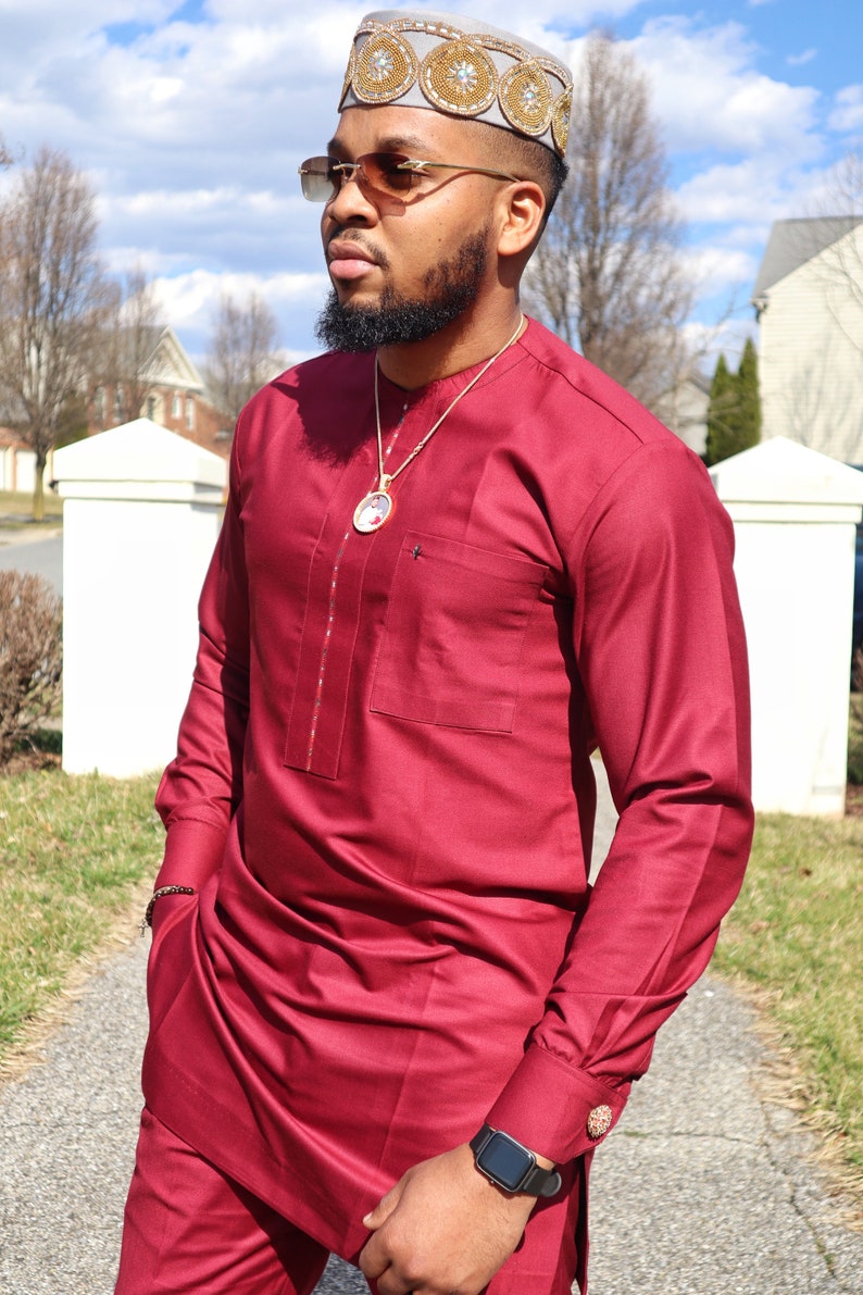 Best of African men outfits 2021,African men cultural outfits ,African traditional clothes,Mens kaftan,special occasion suit, African suits image 4