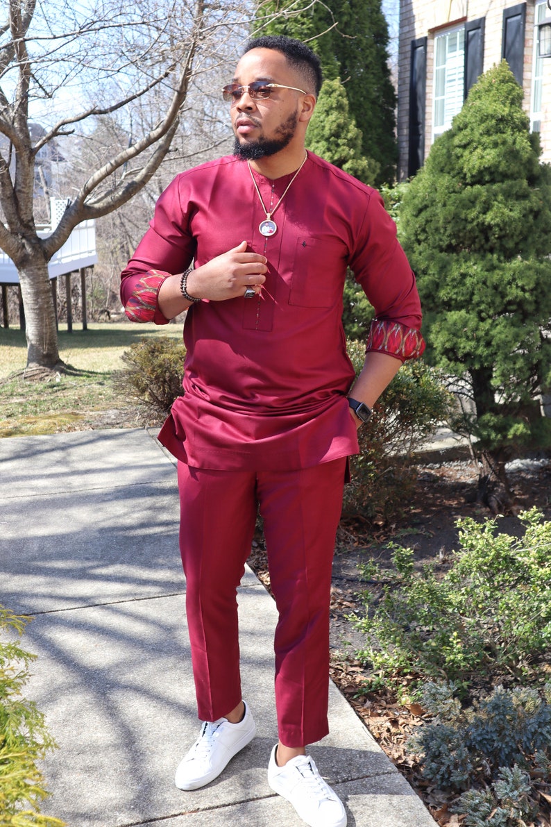 Best of African men outfits 2021,African men cultural outfits ,African traditional clothes,Mens kaftan,special occasion suit, African suits image 1