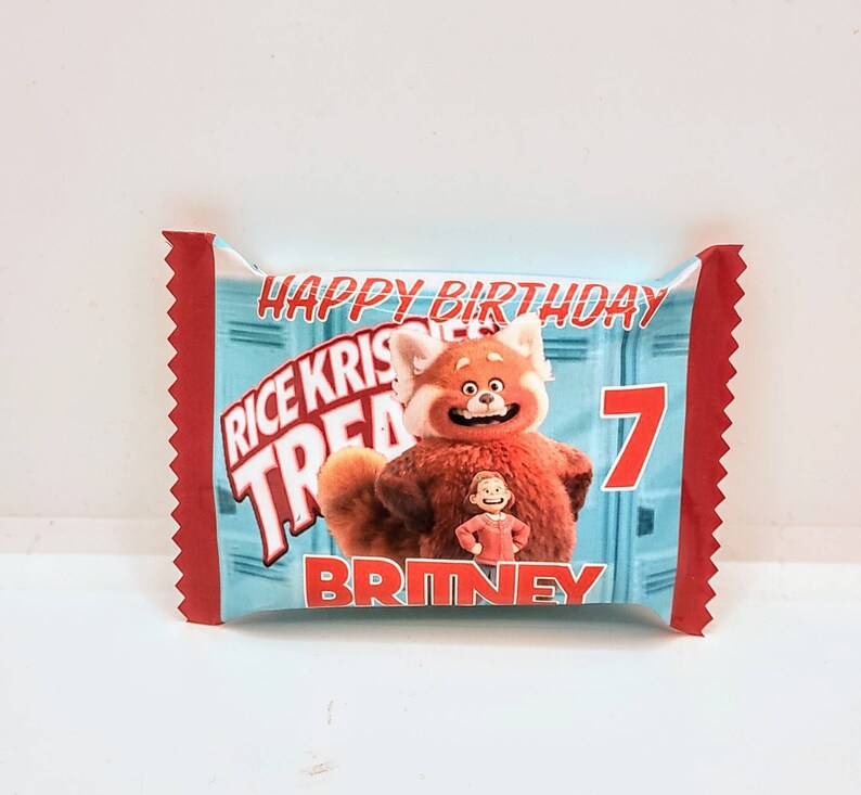 Turning Red Snack Party Favors Etsy