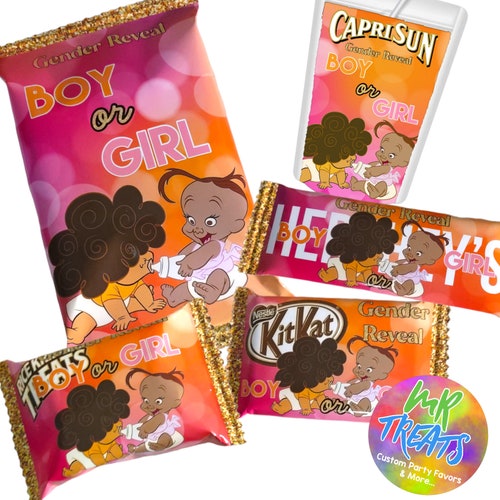 Proud Family Bebe and Cece Gender Reveal Tableware Set Digital - Etsy