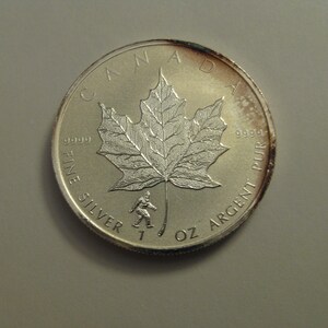 Collectible 2016 1 Oz  .9999 Silver Maple Leaf with Big Foot Privy Mark