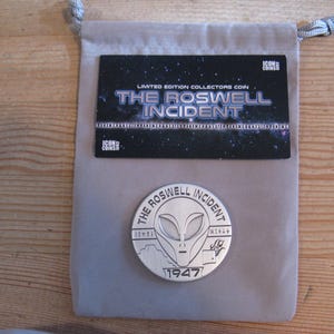 Collectible 1947 UFO Roswell Incident Heavy Metal Medallion - Low Mintage 500