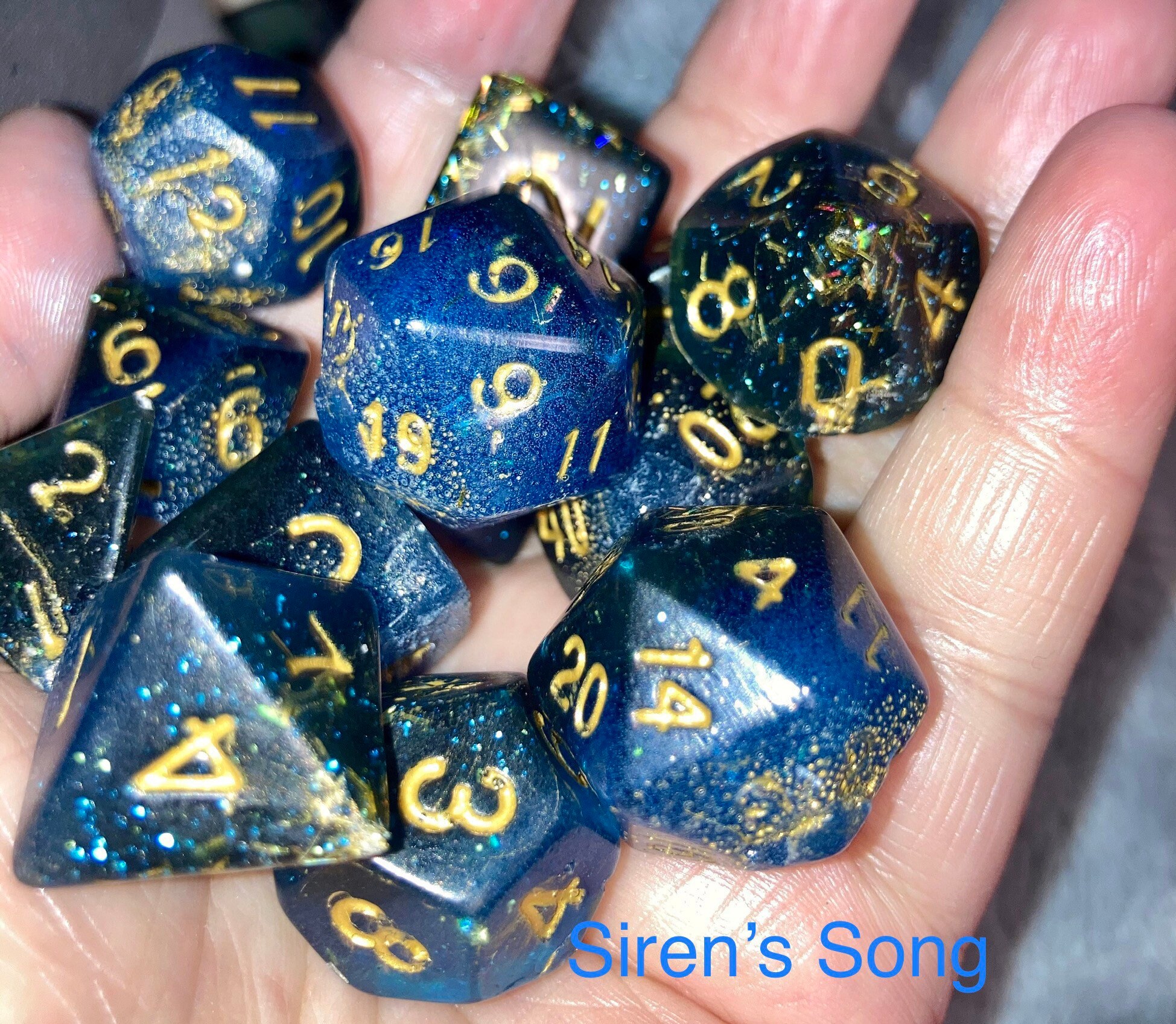 CUSTOM Dnd Dice Commission Order Polyhedral 7 Dice Set Etsy UK