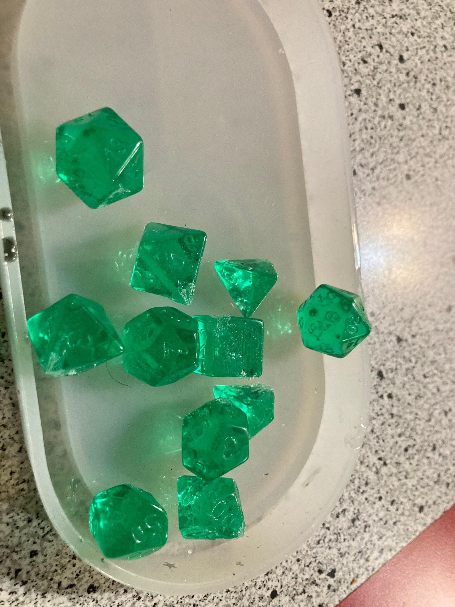 Gelatinous Cube CUSTOM 8 Dice Polyhedral Dnd Resin Dice Sets Etsy