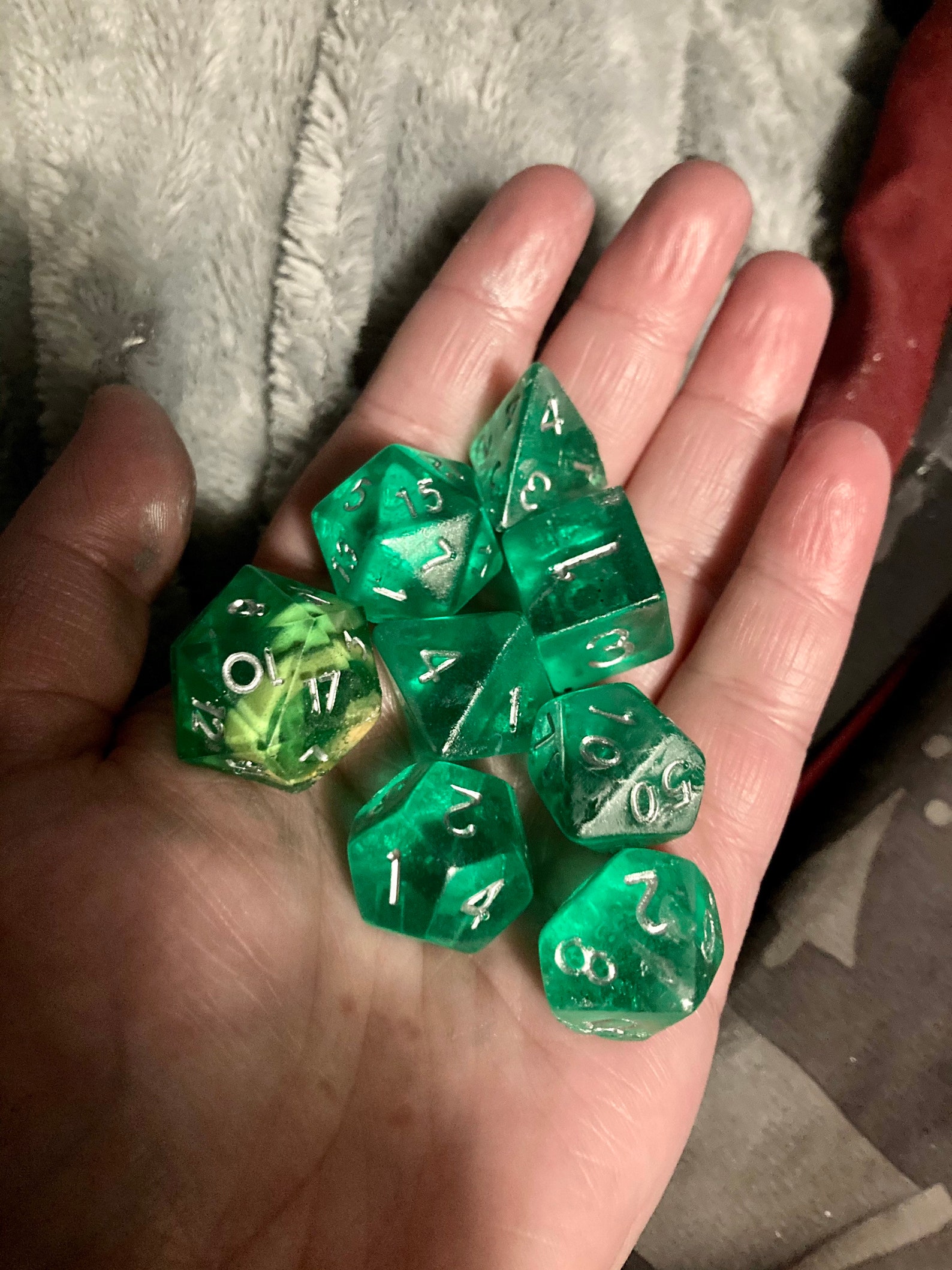 Gelatinous Cube CUSTOM 8 Dice Polyhedral Dnd Resin Dice Sets Etsy