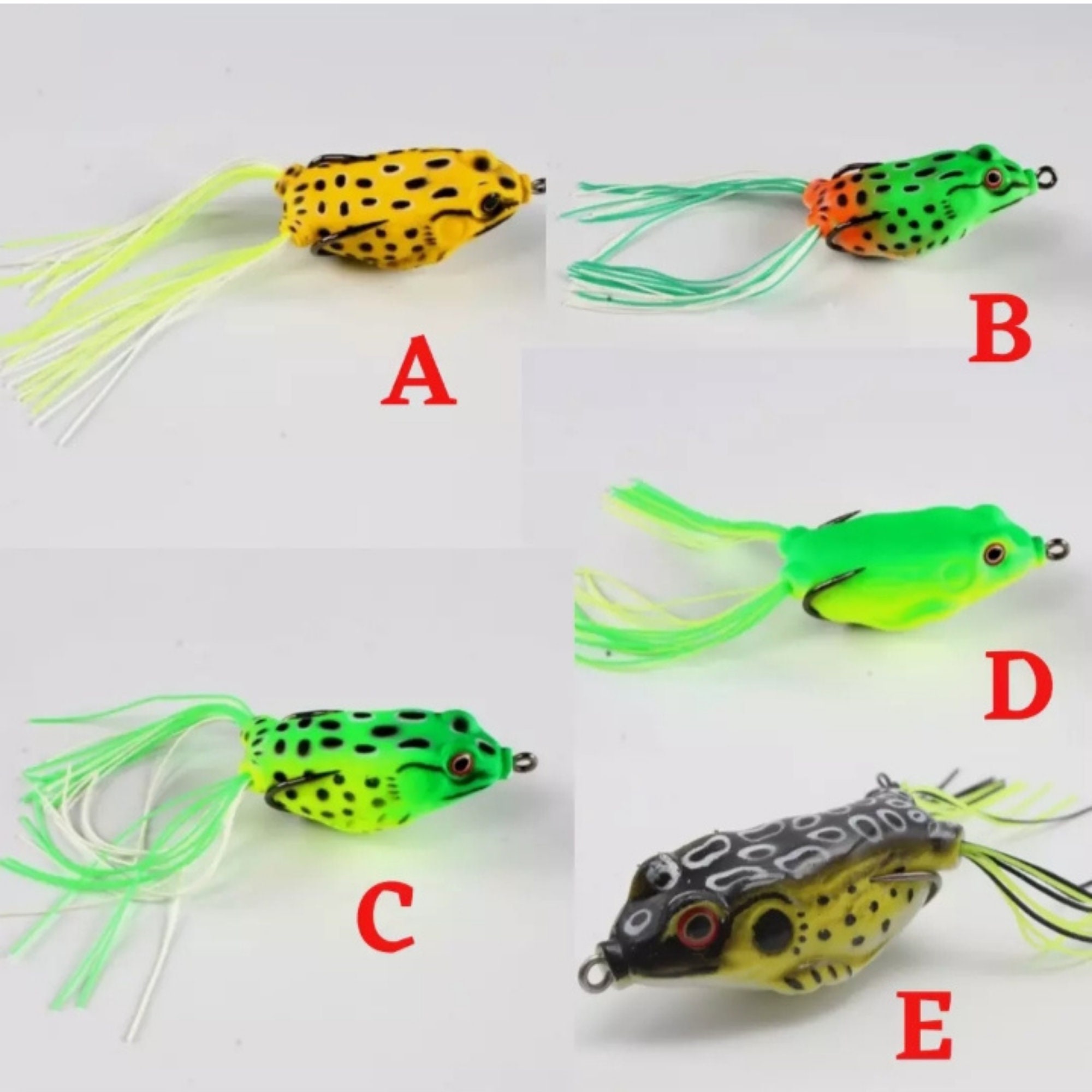 5x High Quality Fishing Lures Frog Topwater Crankbait Hooks Bass Bait Tackle  NEW Pike Snakehead Best Lure 