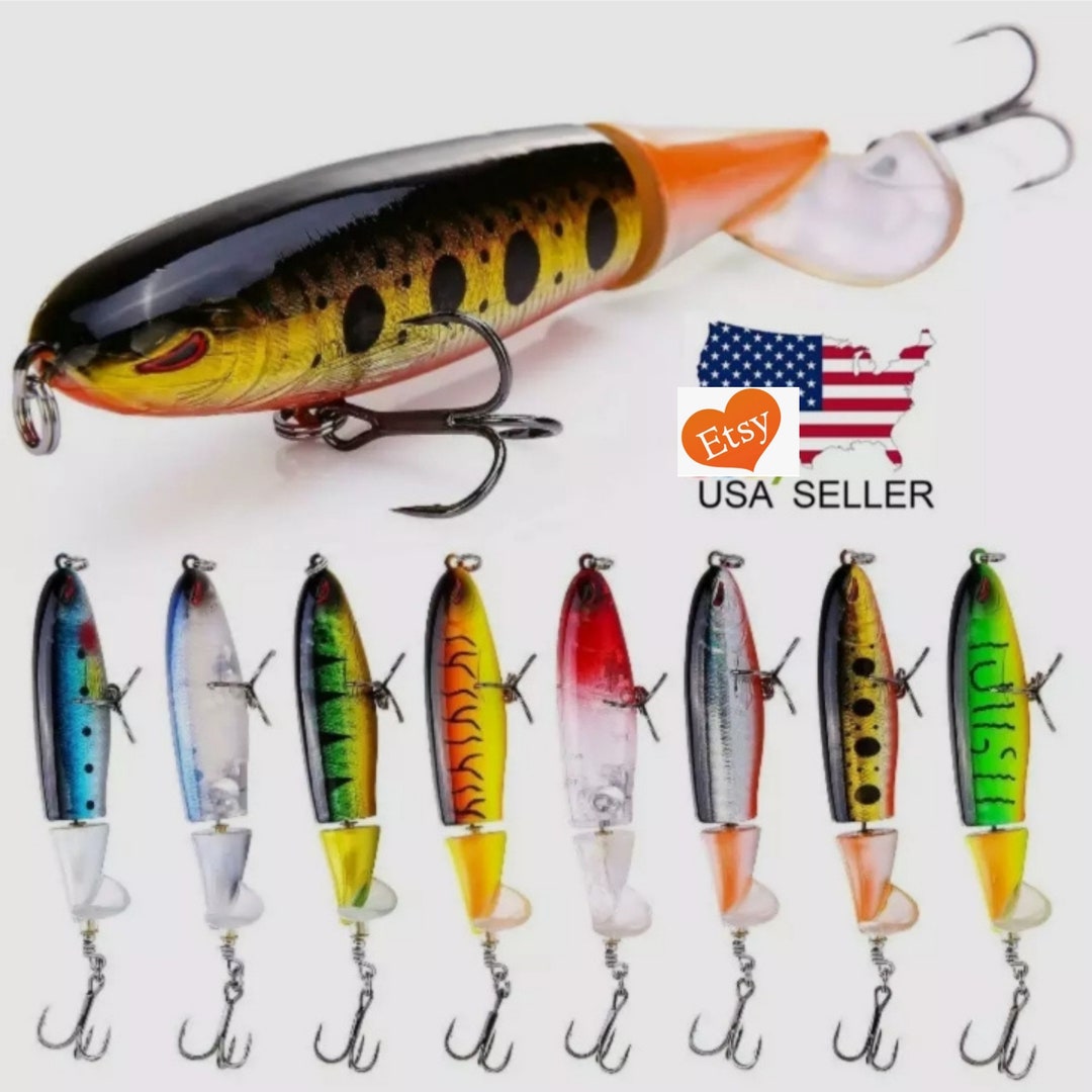 Plopper Action 1Pc Bass Fishing Lure Topwater Rotating Tail