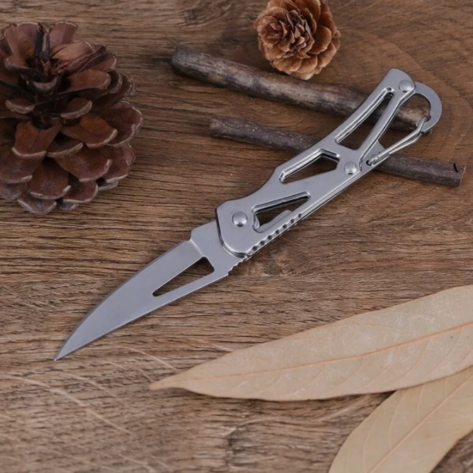 Mini Folding Keychain Pocket Knife Camping Fishing Utility Etsy