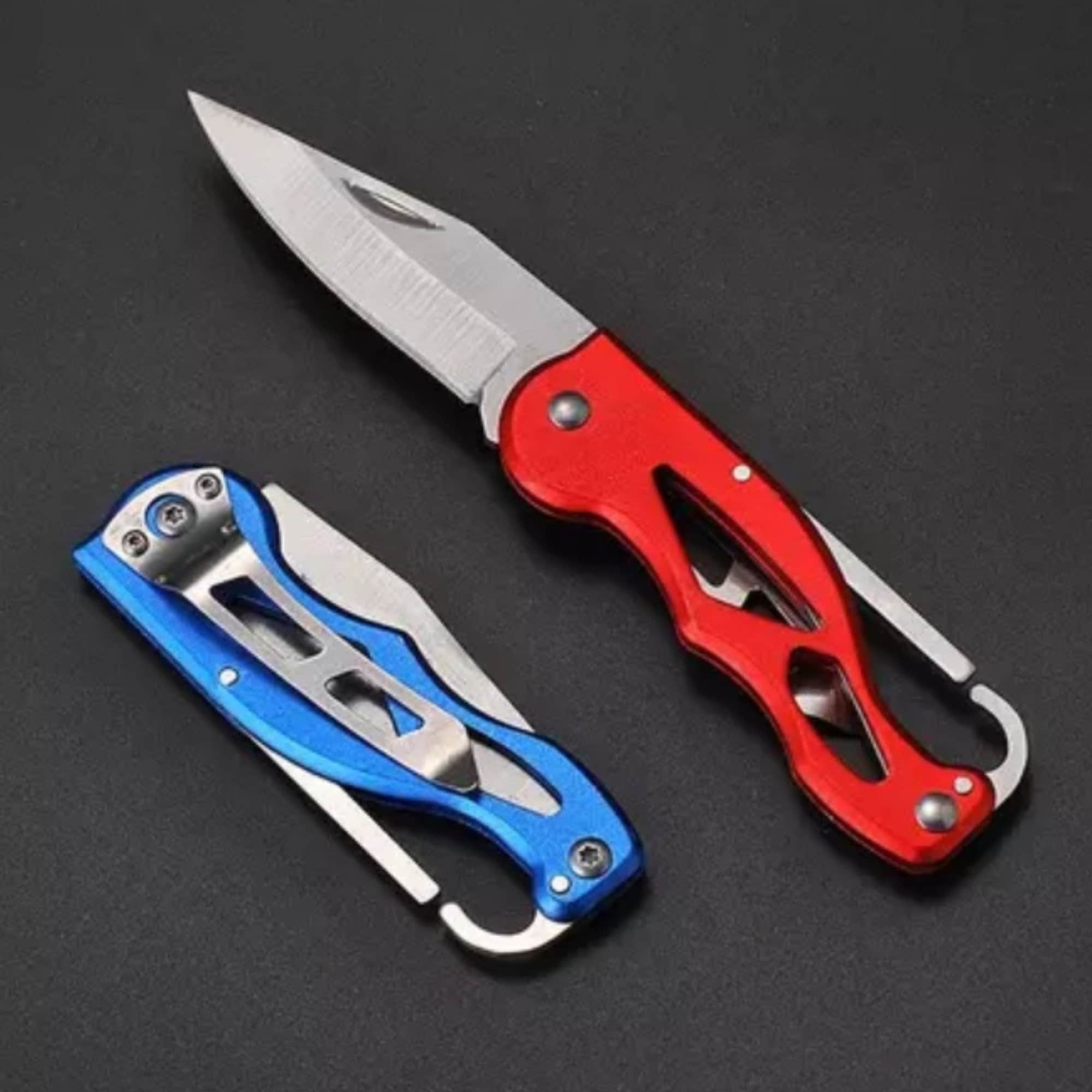 Mini Folding Keychain Pocket Knife Black Style Camping Fishing Etsy