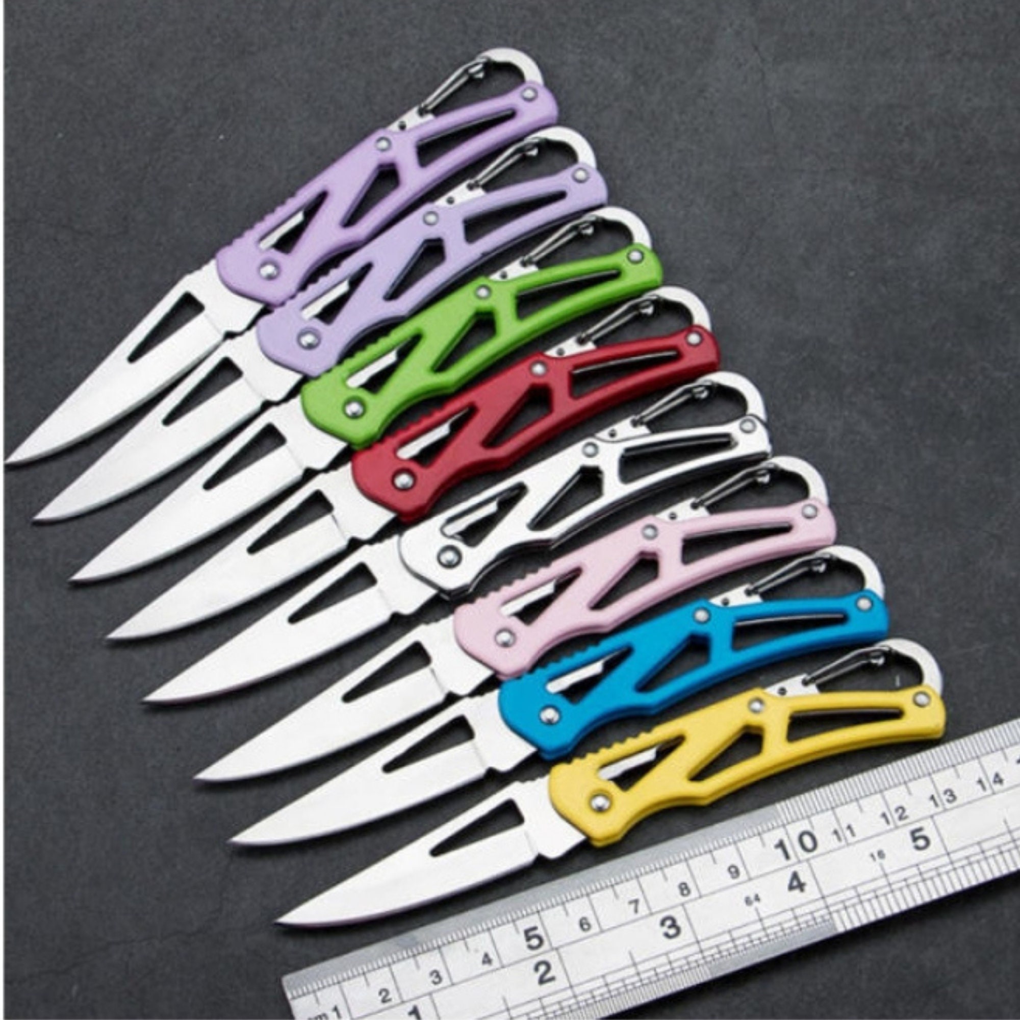 Mini Folding Keychain Pocket Knife Camping Fishing Utility Etsy