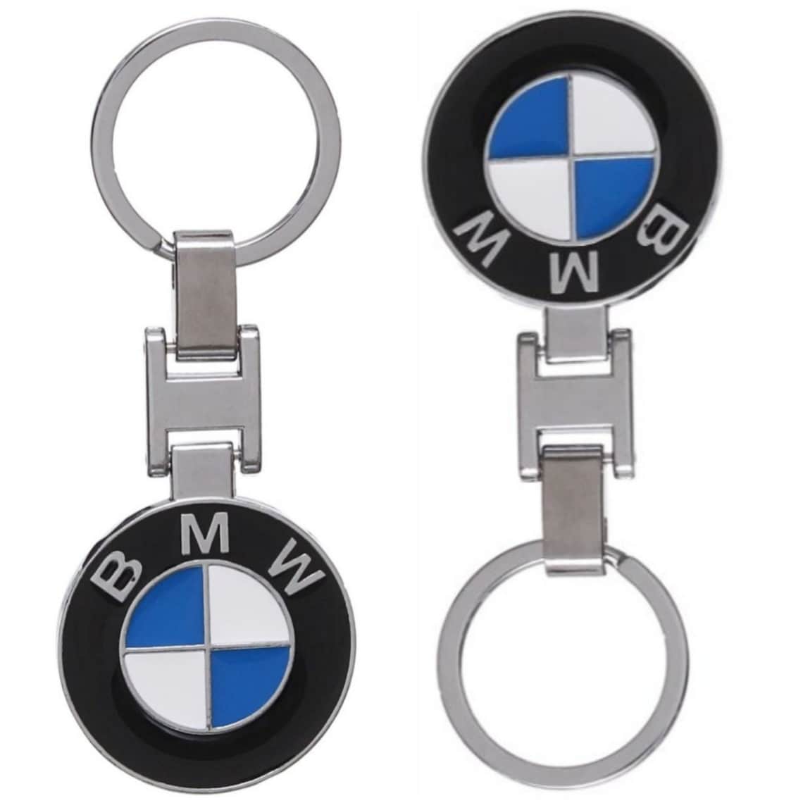 BMW Keychain Key Ring Both Side Blue White and Black Style BMW Etsy