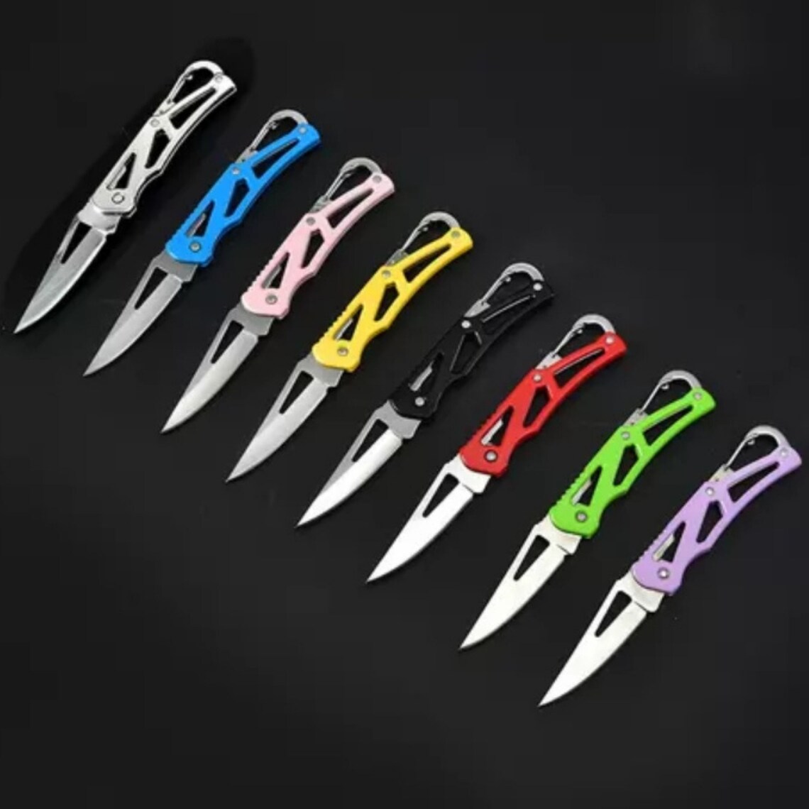 Mini Folding Keychain Pocket Knife Camping Fishing Utility Etsy