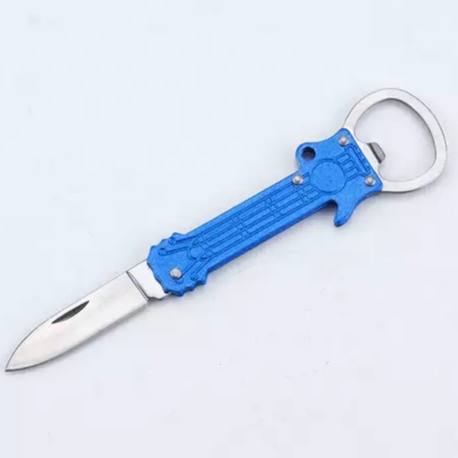 Mini Folding Keychain Pocket Knife Guitar Shape Bottle Opener Etsy