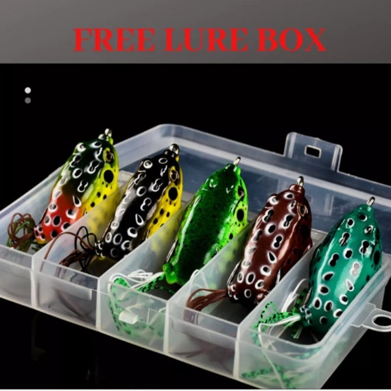 5x High Quality Fishing Lures Frog Topwater Crankbait BOX Bass Bait Tackle  NEW Snakehead & Bass Lure NEW Best Fishing Lure 