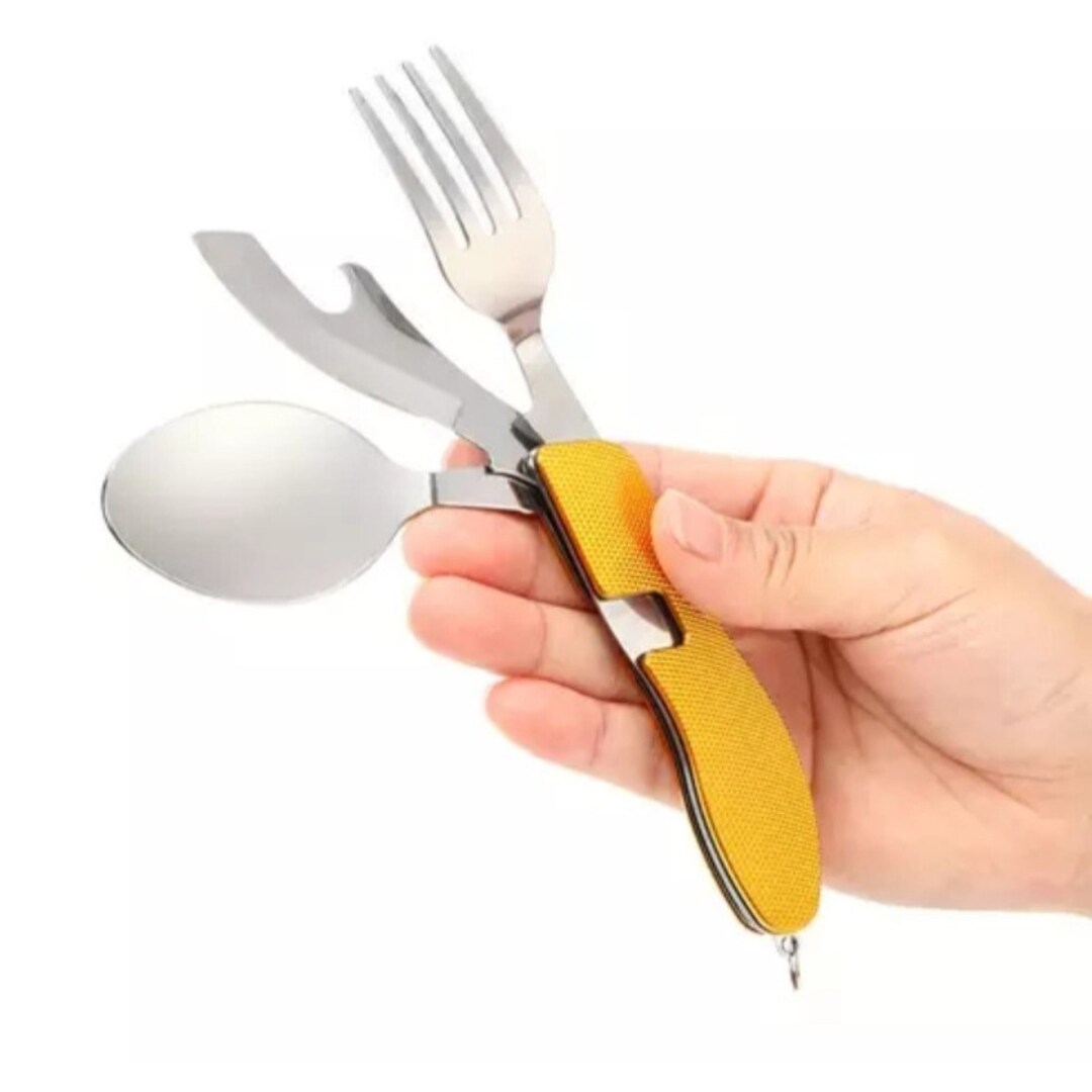 Camping Eating Utensil Set Folding Travel RV Fishing Fork/spoon/knife