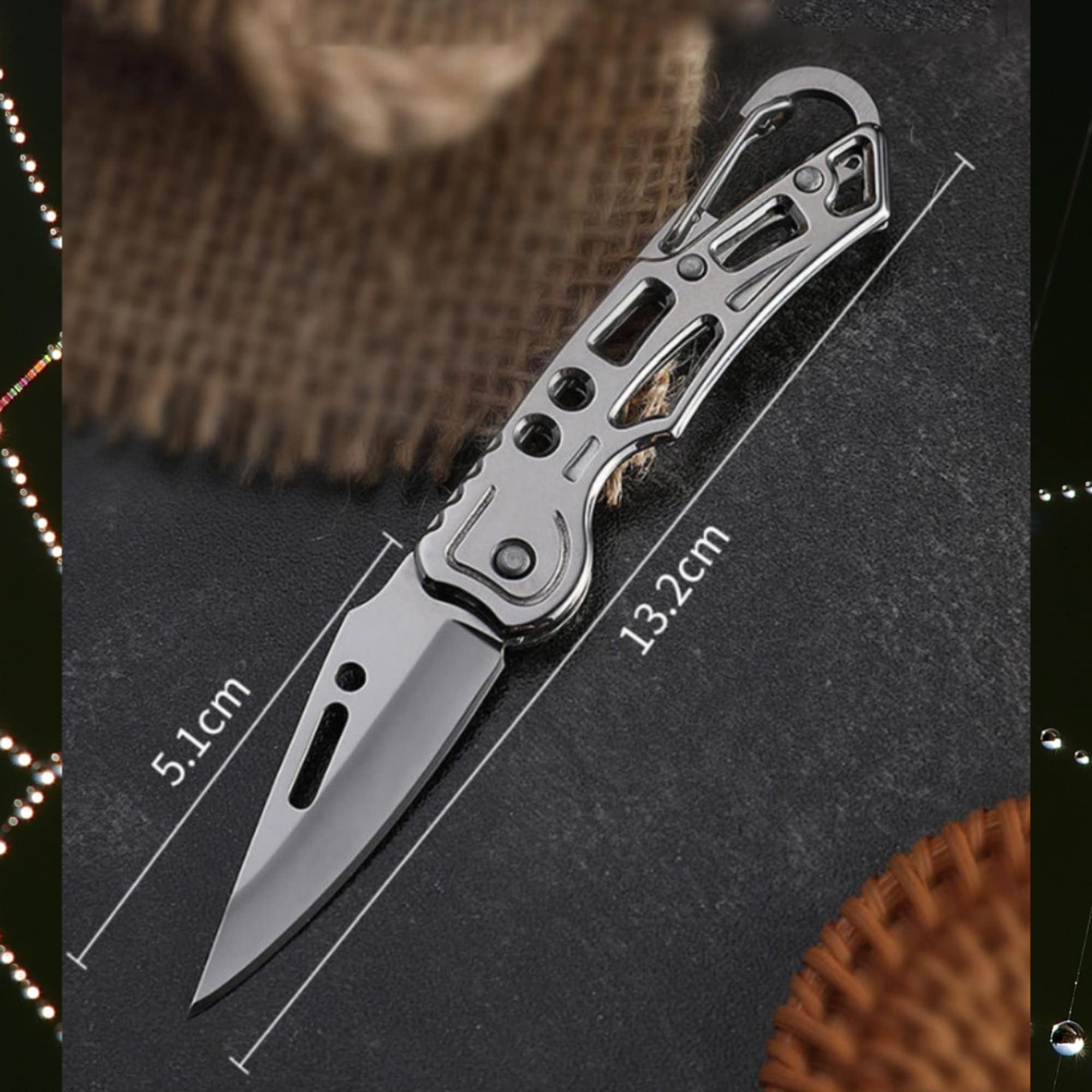 Mini Folding Keychain Pocket Knife Camping Fishing Utility Etsy