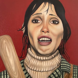 Handgemaltes Ölgemälde Porträt von Shelley Duvall aus &quot;The Shining&quot;, Öl auf Leinwand, 16x20