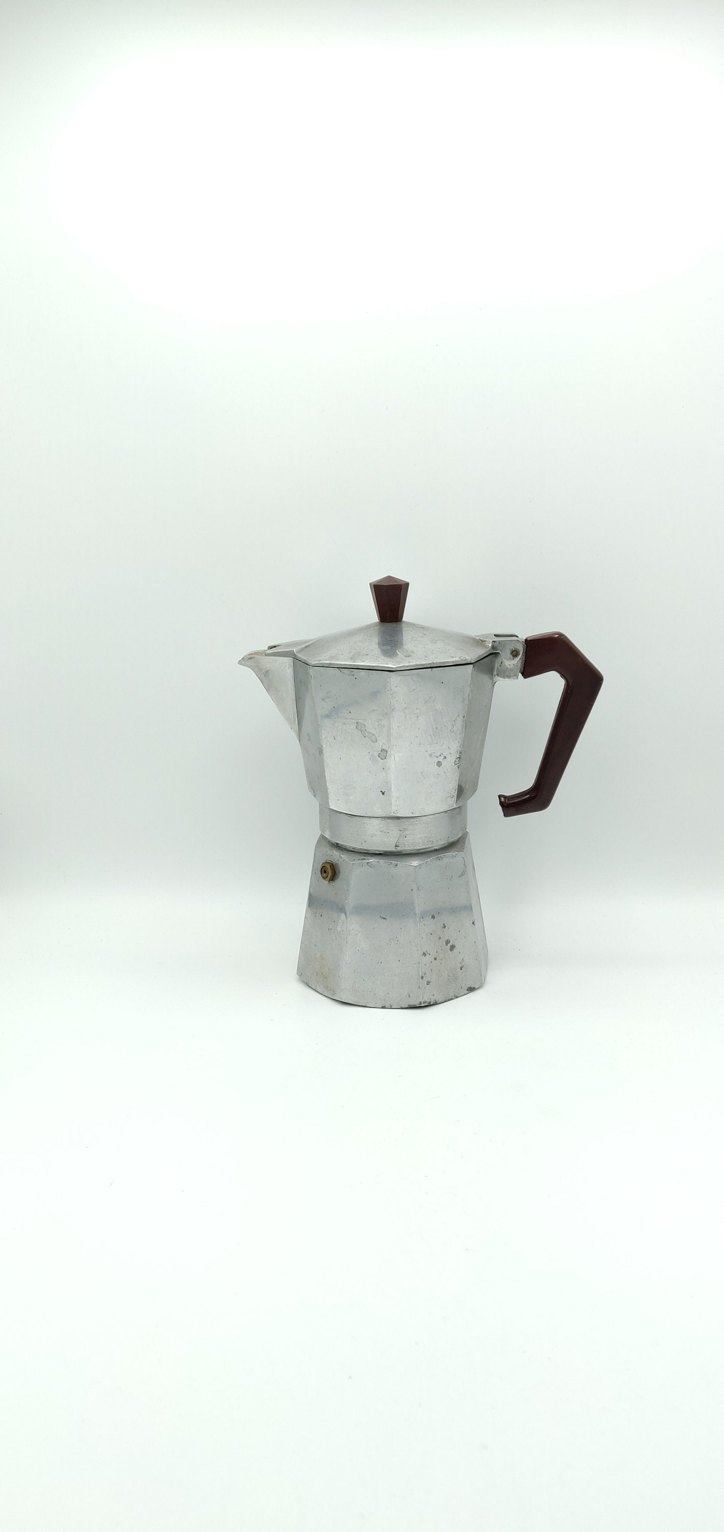 Bialetti Junior Express VTG Coffee Maker 1-Cup Stovetop Home/Camper  Silver-Italy