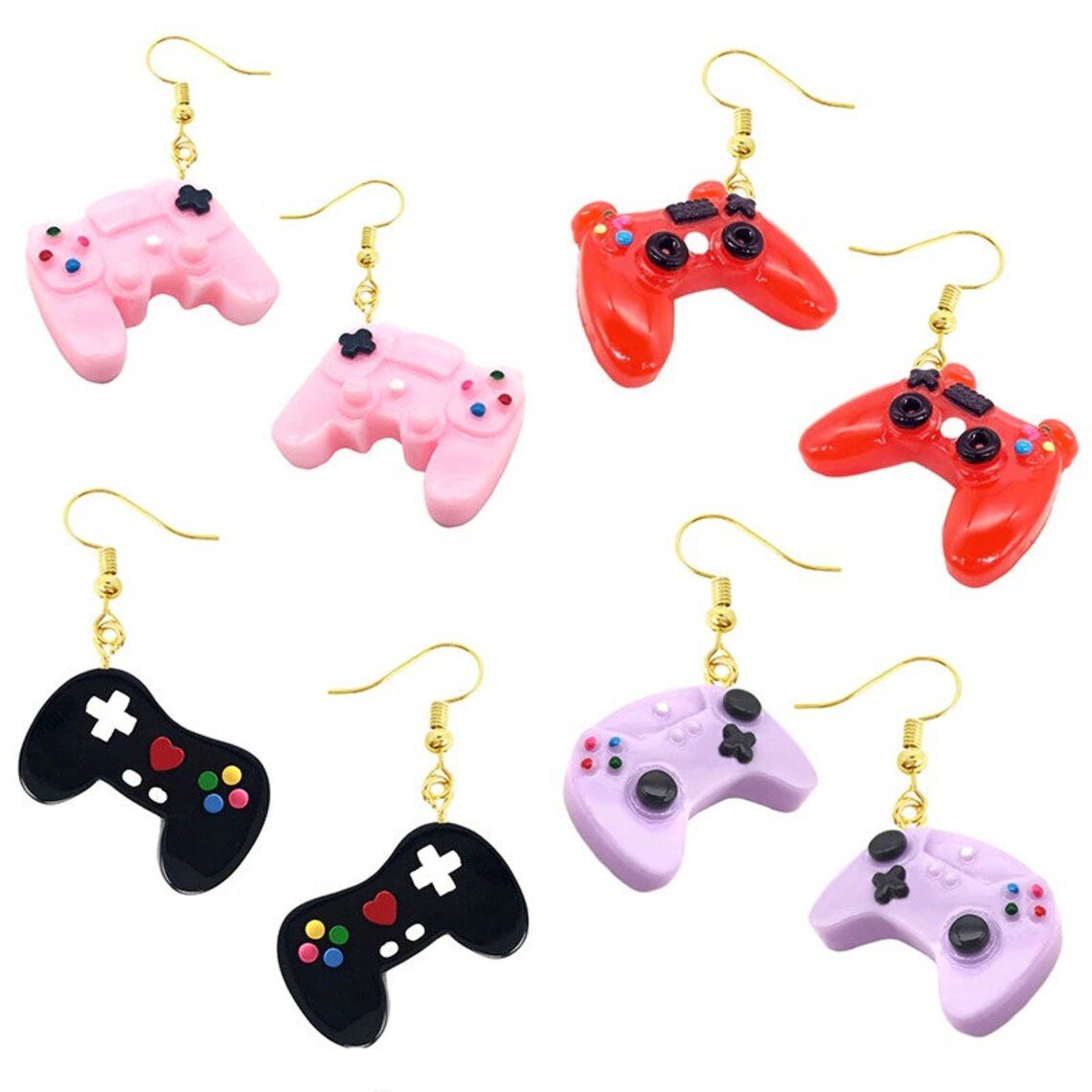 Game controller earrings joystick earrings nintendo earrings Etsy