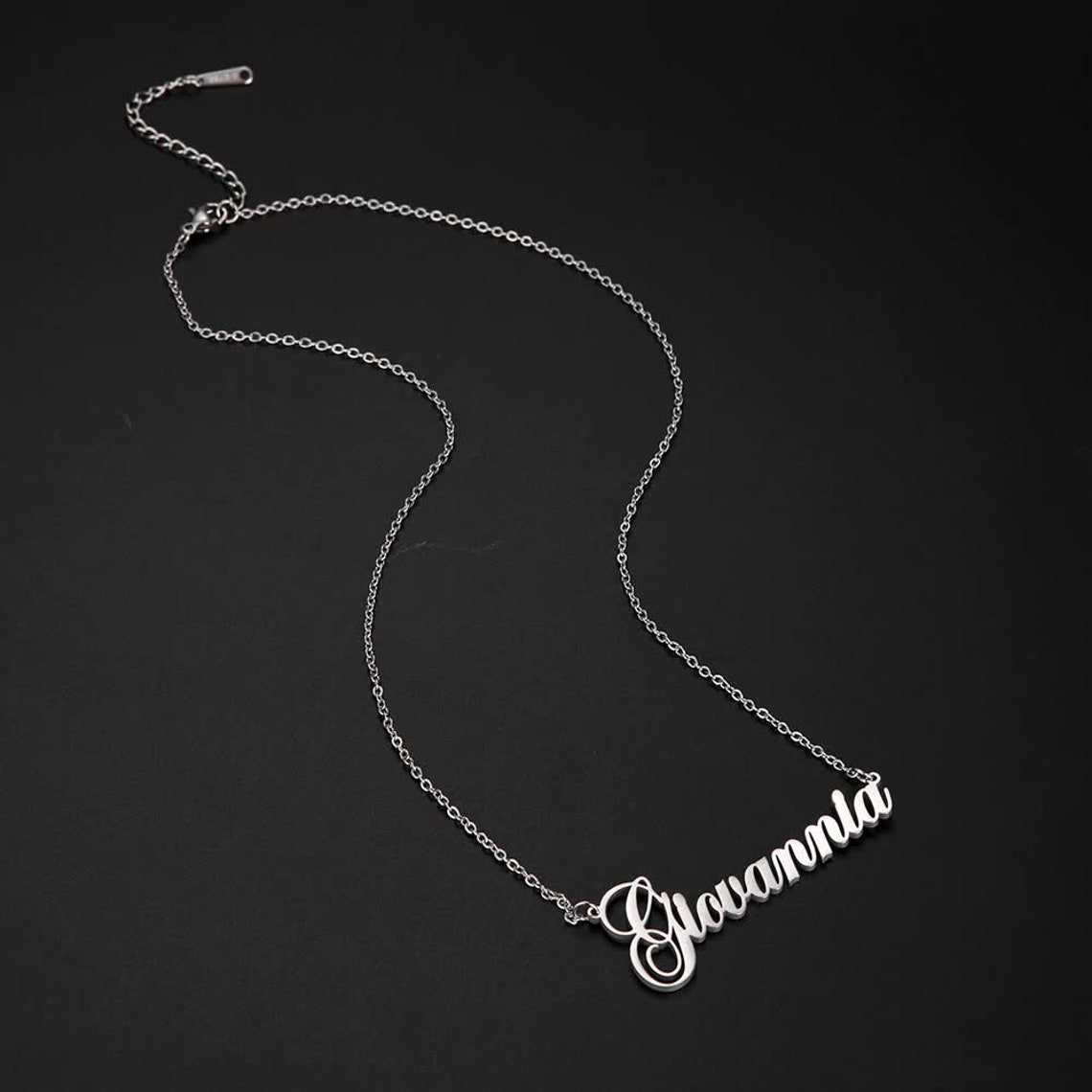 Sterling Silver Name Necklace Personalized Jewelry Custom Name Etsy