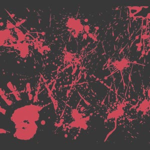 Blutiger Handabdruck / Blutspritzer PNG Digital Design - PNG Datei - Sublimationsdesign