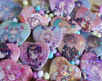 Nijisanji EN Heart Pins