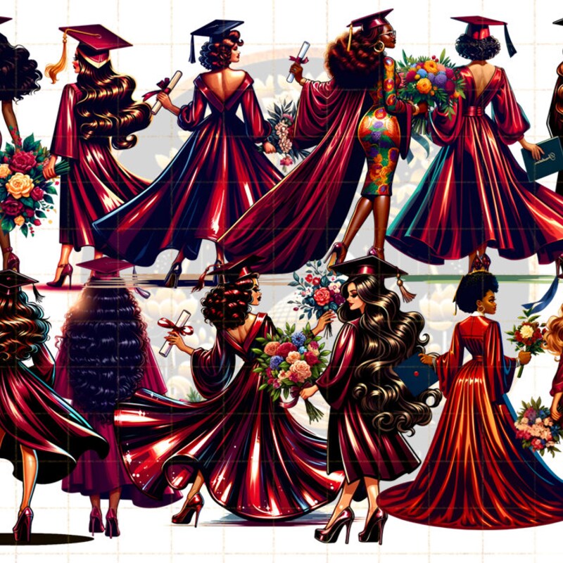 Burgundy Graduation Gown - Etsy
