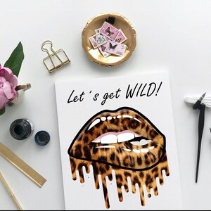 Leopard Lips Clipart Set - Digital Stickers for Sublimation & Planners ...