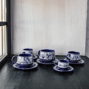 Ensemble de tasses à expresso/café/thé, tasse à café en céramique pour amateurs de café, cadeau de pendaison de crémaillère, tasses et soucoupes, cadeau de cuisine pour papa/mère