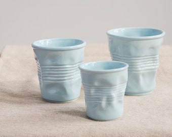 Sky Blue Coffee mug, Coffee gifts, Coffee art, Set of tea cups, Sky Blue kitchen decor, Coffee tumbler, Espresso cup, Handmade Pottery mug