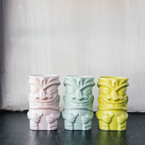Tiki cocktail mugs, Handmade large ceramic mug, Tiki bar/ room decor, Tropical Hawaiian cocktail glasses, Tiki gifts, Coffee pottery mug