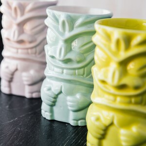 Tiki cocktail mugs, Handmade large ceramic mug, Tiki bar/ room decor, Tropical Hawaiian cocktail glasses, Tiki gifts, Coffee pottery mug