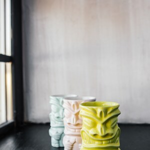 Tiki cocktail mugs, Handmade large ceramic mug, Tiki bar/ room decor, Tropical Hawaiian cocktail glasses, Tiki gifts, Coffee pottery mug