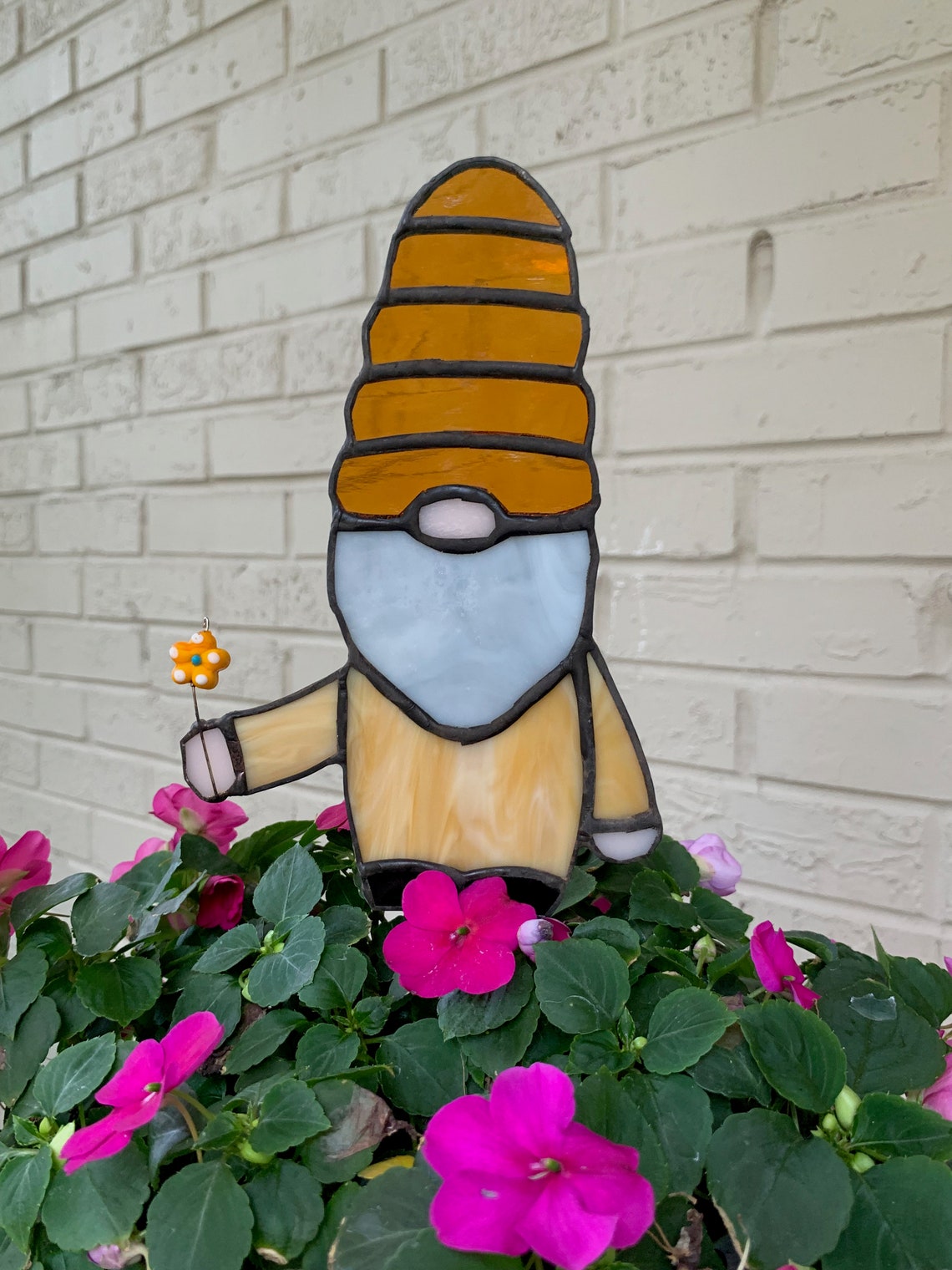 Hive Head Garden Gnome Stained Glass Pattern Etsy