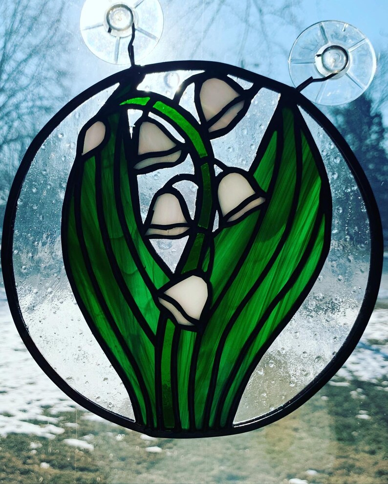 Lily of the Valley Stained Glass Pattern Etsy