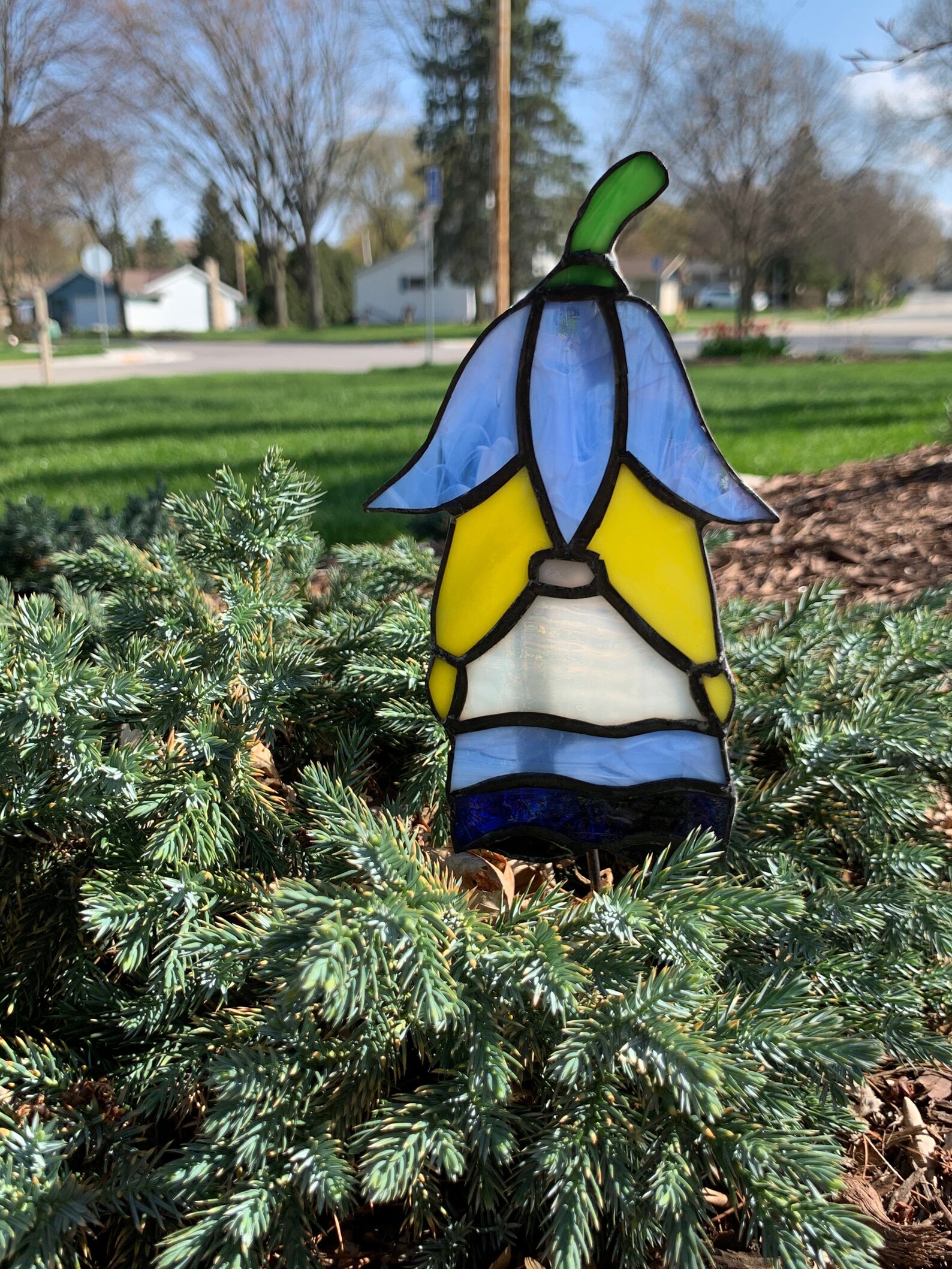 Bluebell Gnome Stained Glass Pattern Etsy UK