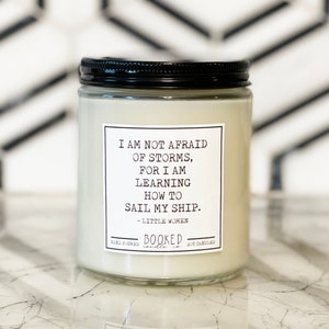 Learning How To Sail My Ship -  Little Women - Book Candle Fiction Candles Gift - Handpoured Soy Wax Candle
