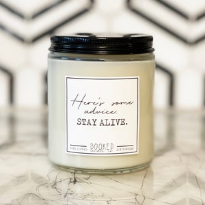 Haymitch Advice - Stay Alive - Fiktion Kerzen, Buchzitat Kerzen, Geschenkkerzen, Handgegossene Sojakerzen