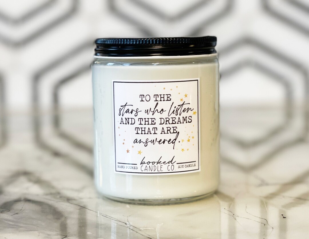 Stars Who Listen Rhys Quote Book Candle Fiction Candles Etsy