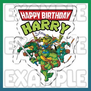 PRINTABLE | Personalised TMNT Birthday Cake Topper | DIY