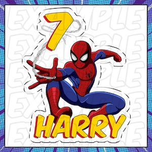 PRINTABLE | Personalised Spiderman Birthday Cake Topper | DIY