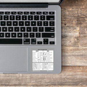 Sticker Master Word Excel Reference Keyboard Shortcut Sticker - Clear Vinyl no-Residue Adhesive, for Any PC Laptop or Desktop Computer
