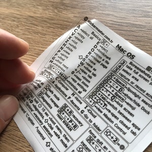 Mac OS MacBook Air Pro Decal Sticker Cheat Sheet Keyboard Shortcuts ...