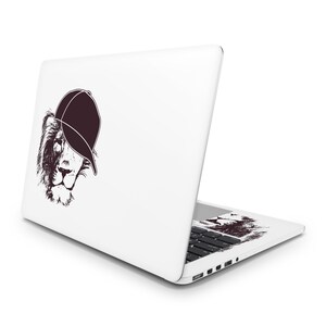 Zwarte Leeuw Met Hoed Laptop Skins Universele Laptop Decal Volledige Dekking Laptop Sticker Premium Laptop Huid Protect Oracal Vinyl MacBook Sticke