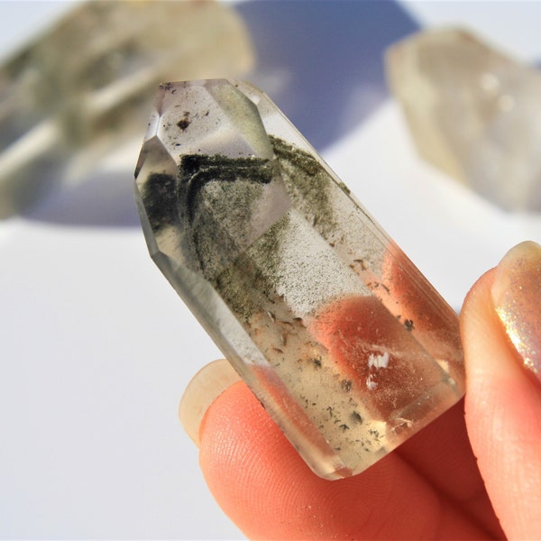 Small Garden Quartz Towers with Phantoms from Brazil | Garden Quartz | Lodolite | Garden Quartz Tower | Lodolite Crystal | Phantom Quartz