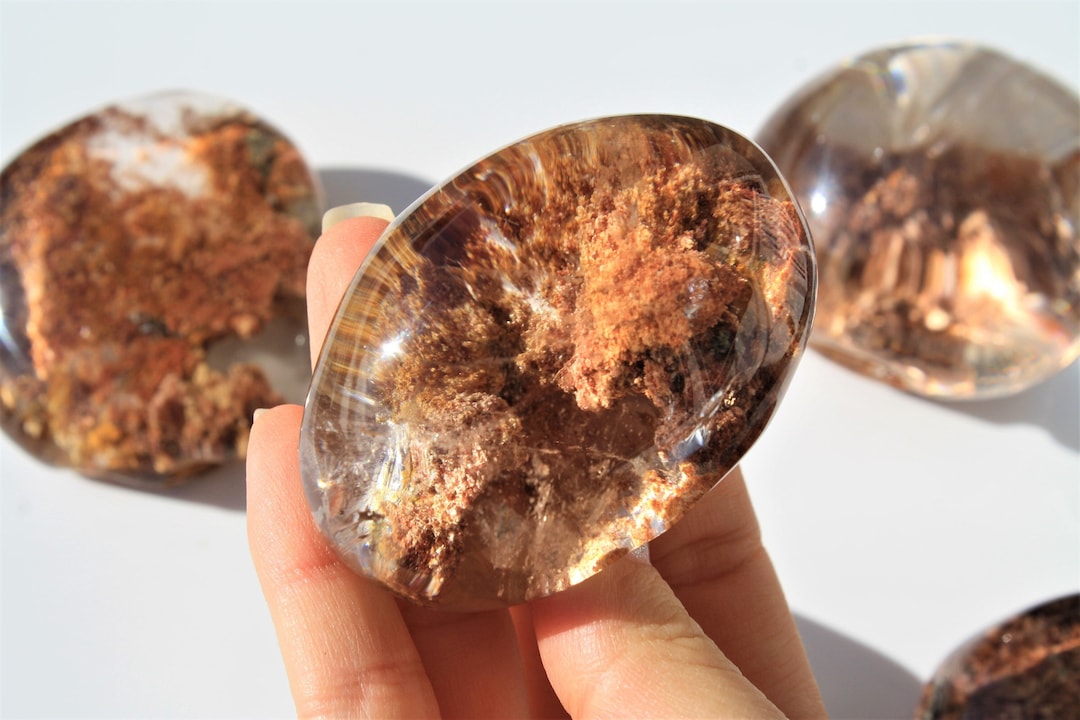 Large AAA Grade Garden Quartz Lenses Lodolite Garden Quartz Crystal
