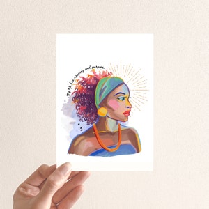 Minha vida tem significado e propósito - Cartão postal - Mulher empoderada, Deusa, Afirmações, Para ela, Presente, Cartão de agradecimento, Para amiga, Cura