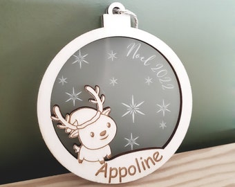 Boule de Noël personnalisée gravée - décoration noël - cadeaux