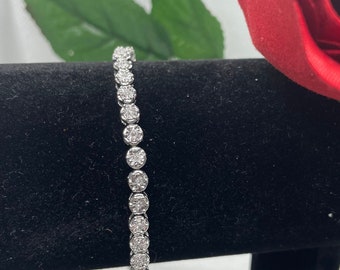 VIDEO 0.50 ct. Diamond Bracelet in Platinum Over 925 Sterling Silver (8.00")