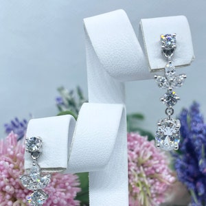 VIDEO 6.20 ct Platinum Over Sterling Silver Earrings Made with Zirconia from Swarovski